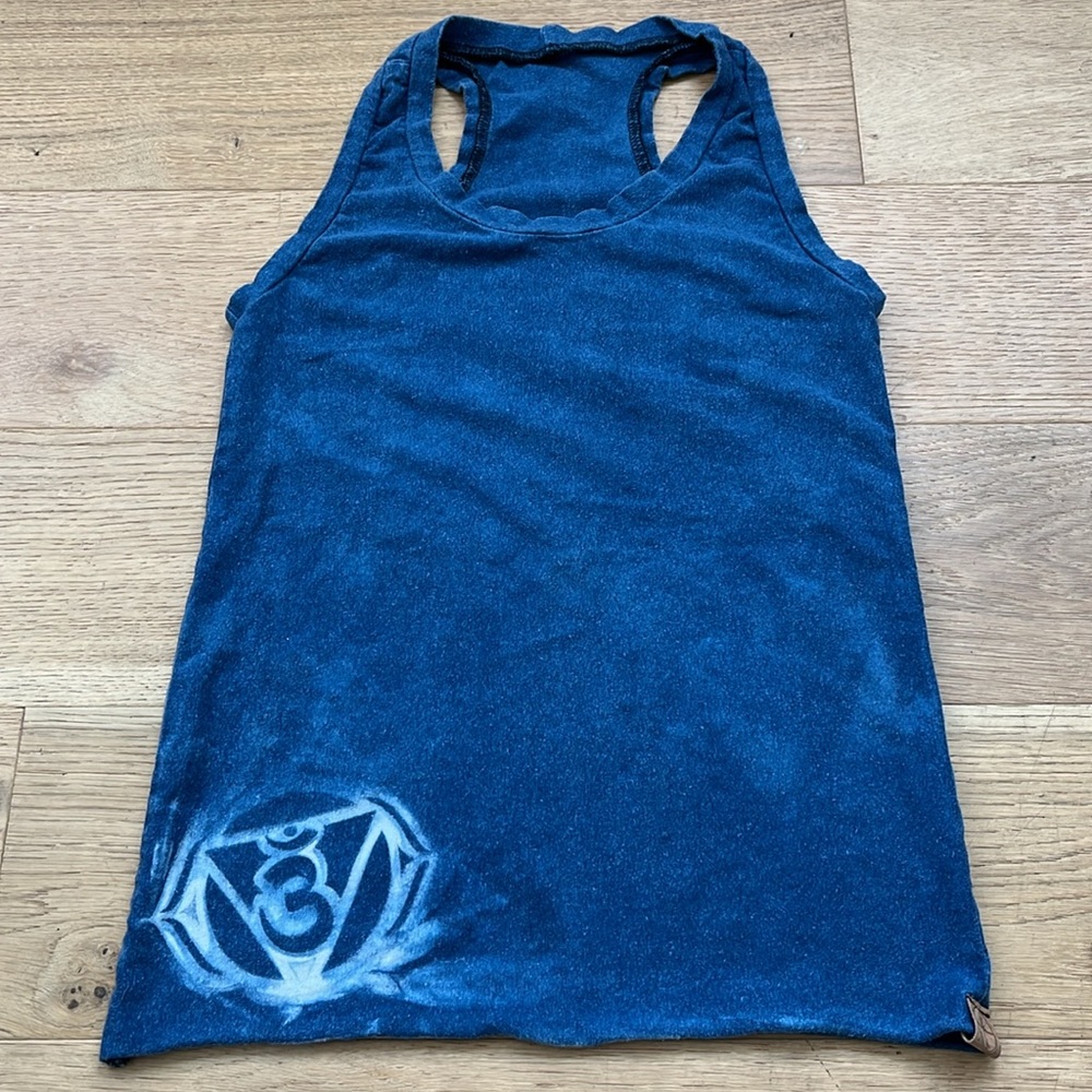 Plant Dyed Hemp Organic Cotton Racerback Tank Top / small / Third Eye Chakra